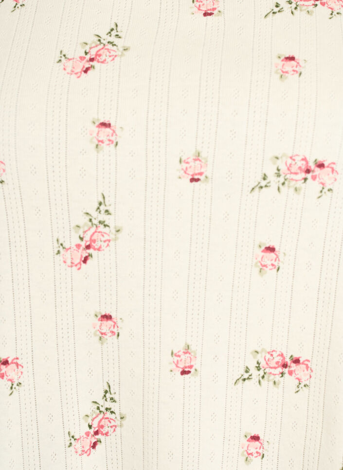 Bawelna organiczna pizamowa bluzka z rekawami typu cap, Biały, Packshot