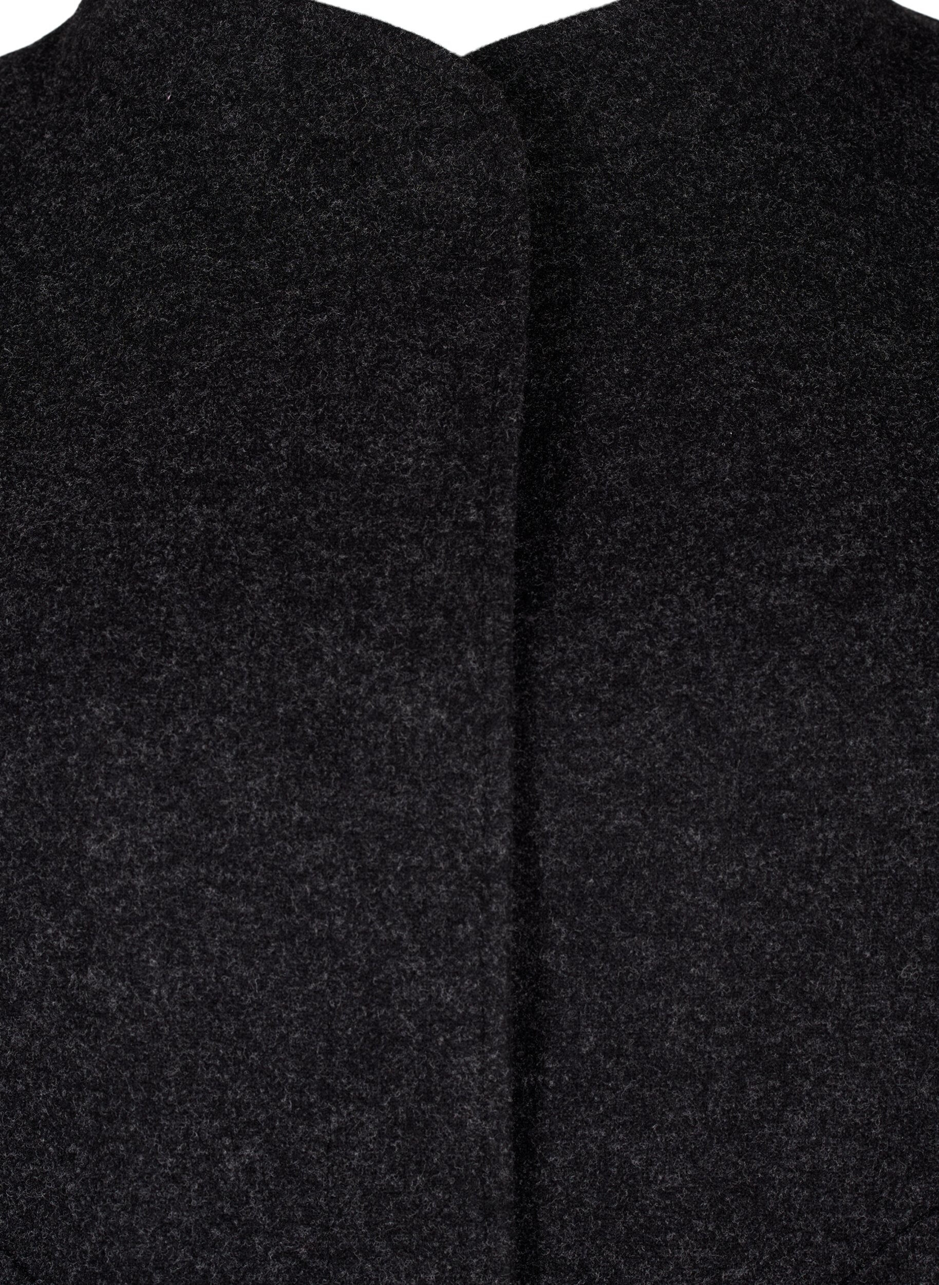 Zizzi Bomberka o welnianym wygladzie z kieszeniami, Dark Grey Melange, Packshot image number 2