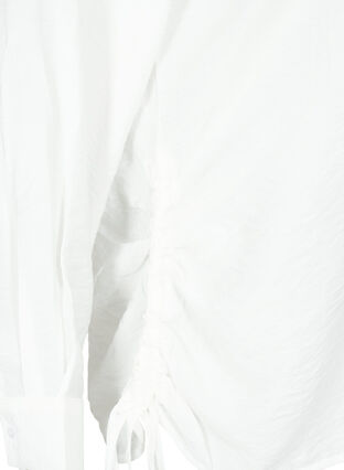 Koszula z wiskozy z falbana, Bright White, Packshot image number 3