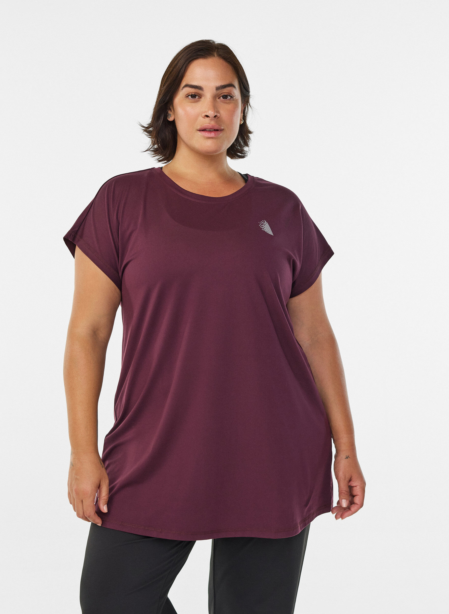 Zizzi Dluga koszulka treningowa, Czerwony, Model image number 0