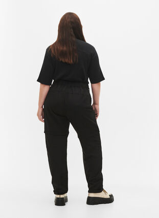 2-in-1 spodnie turystyczne, Black, Model image number 1