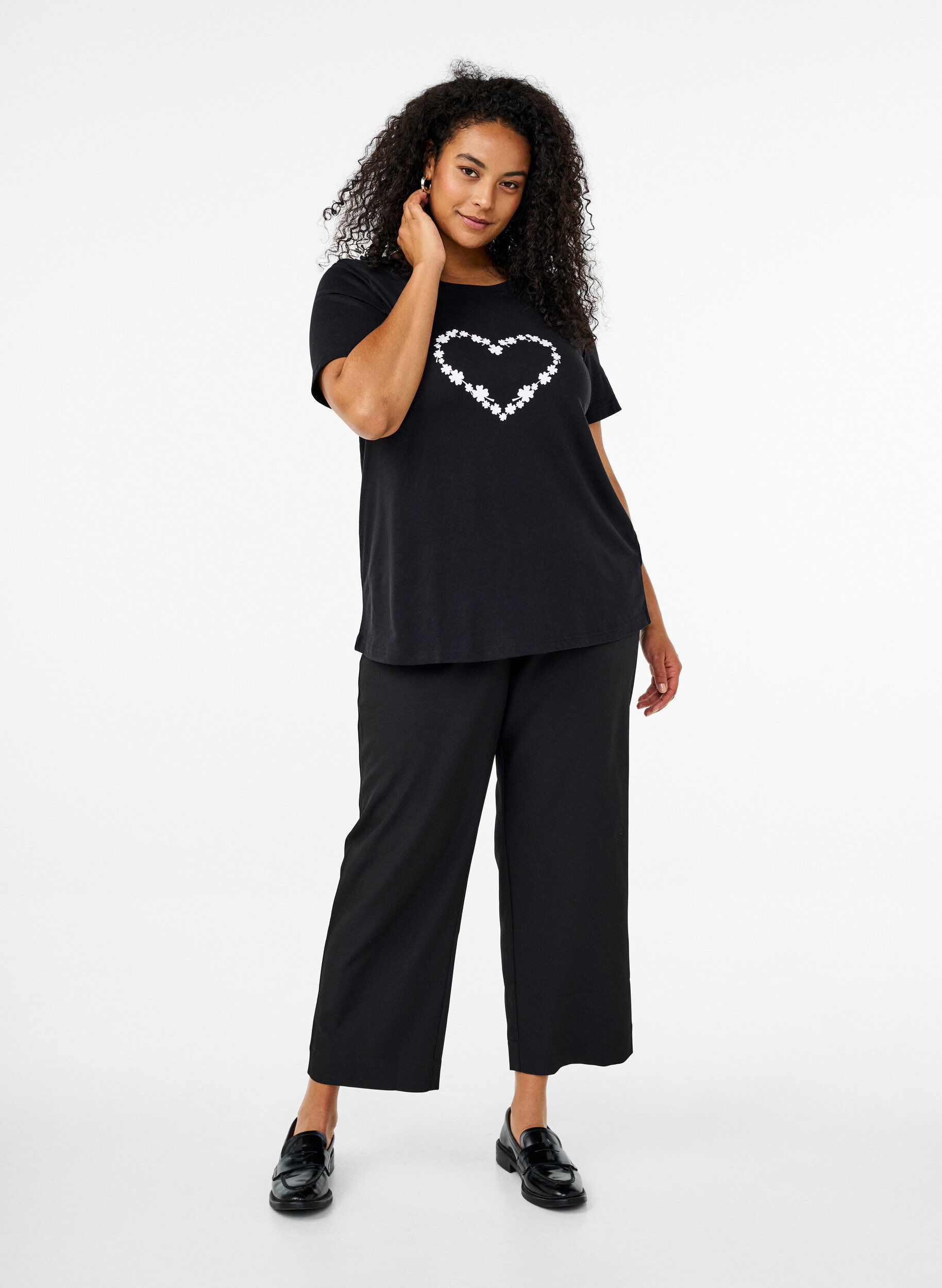 Zizzi FLASH - T-shirt z nadrukiem, Czarne, Model image number 1