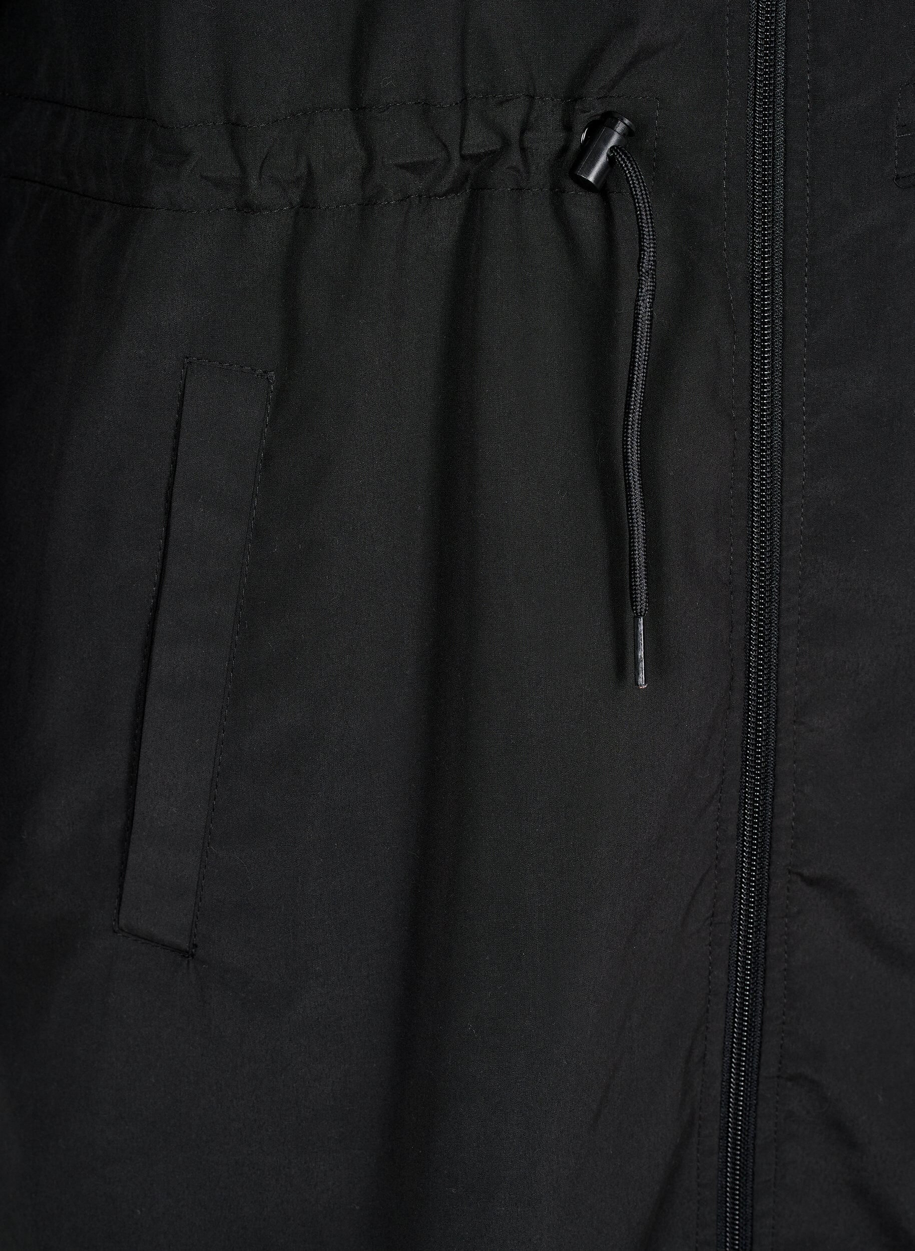 Zizzi FLASH - Lekka kurtka z kapturem, Czarne, Packshot image number 3