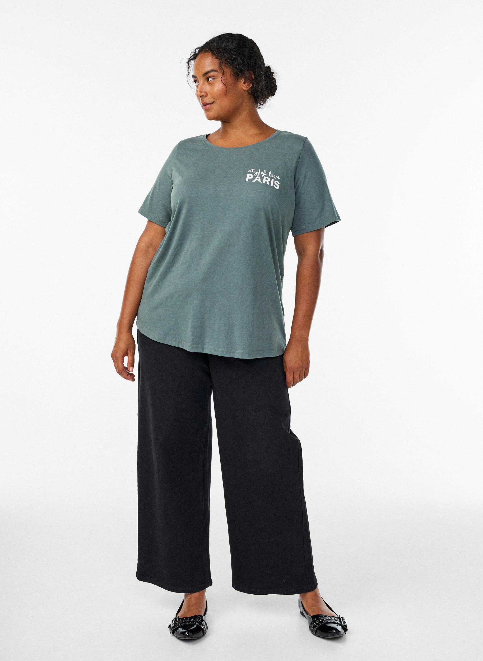 Zizzi FLASH - Koszulka z nadrukiem, Zielony, Model image number 1