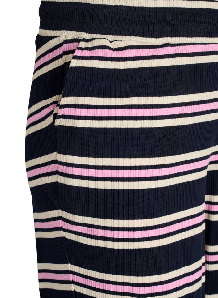 D&oacute;l pizamy w paski z szerokimi nogawkami, Niebieskie, Packshot