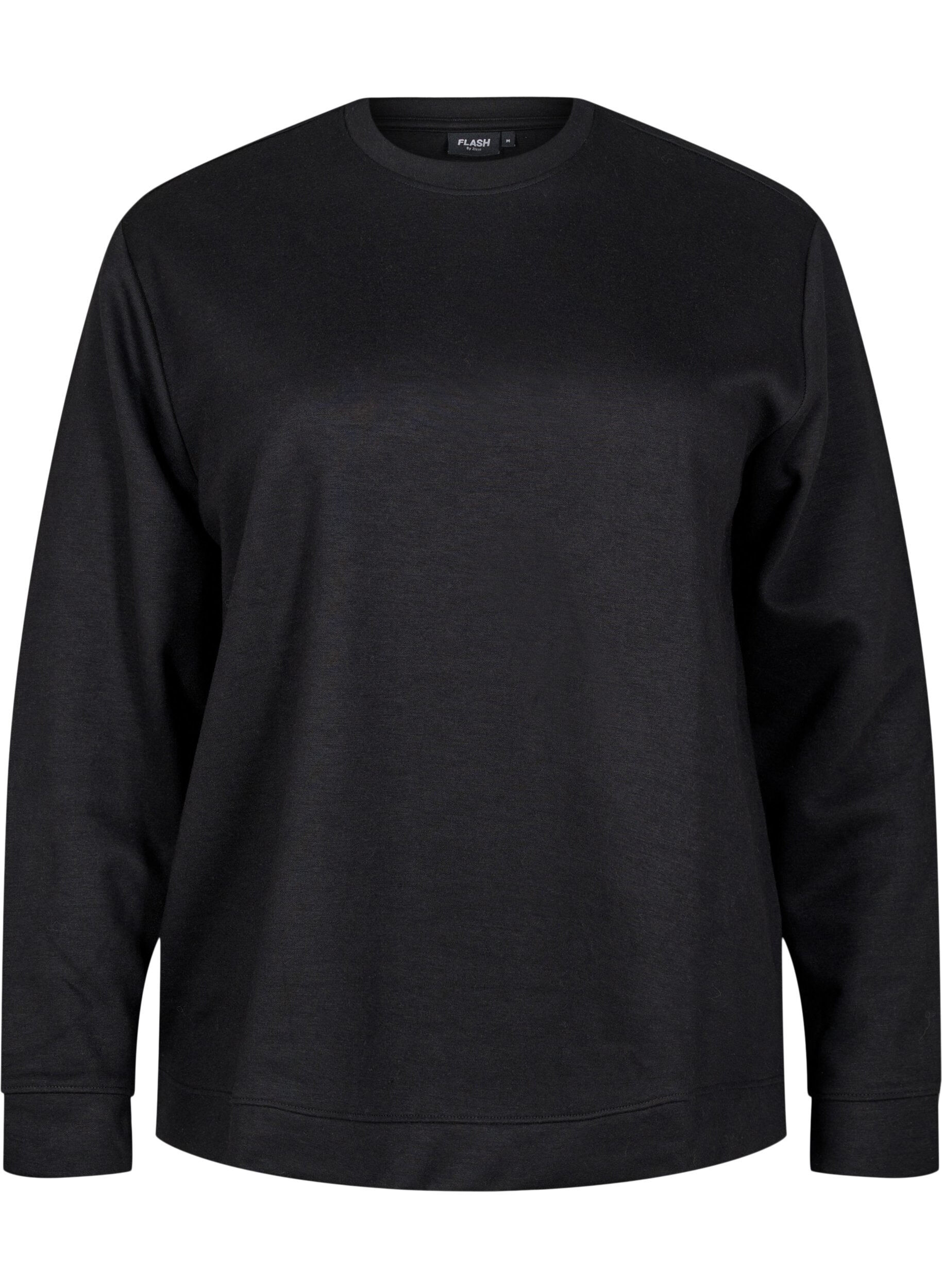 ZizziBluza z okraglym dekoltem, Czarne, Packshot image number 0