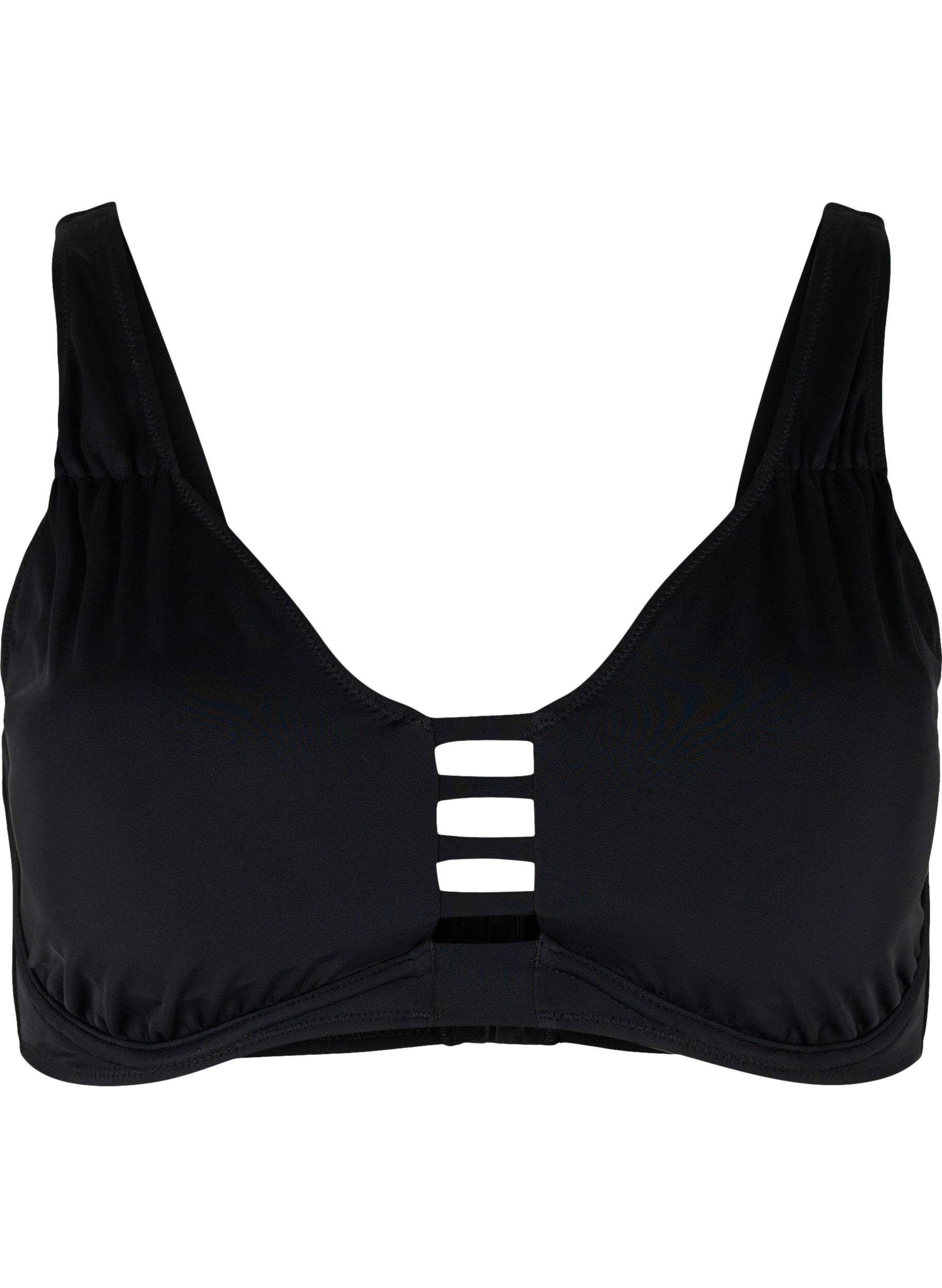 Zizzi Bikini underwired bra with removable pads, Black, Packshot image number 0