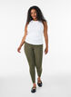 Legginsy z wiskozy w stylu basic, Zielony, Model image number 1