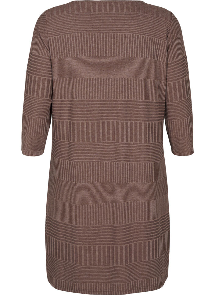 Sukienka z rekawem 3/4 i wzorem w paski, Ch. Martini Mel., Packshot image number 1