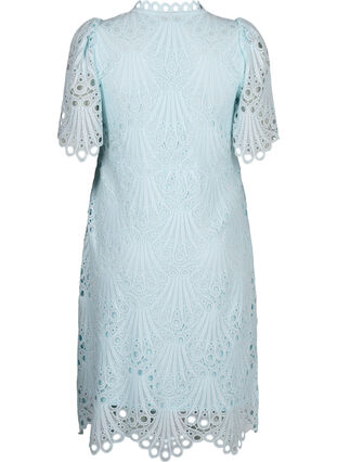 Szydelkowa sukienka z krótkimi rekawami, Delicate Blue, Packshot image number 1