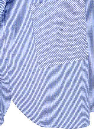Luzna bawelniana koszula w paski, Baja Blue Stripe, Packshot image number 3