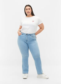  Jeansy typu bootcut Ellen z wysokim stanem, Ex Lgt Blue, Model