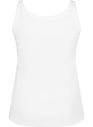 Bawelniana koszulka bez rekawów w prazki, Bright White, Packshot image number 1