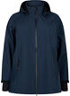 Kr&oacute;tka kurtka softshell z odpinanym kapturem, Niebieskie, Packshot image number 0