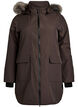 Nieprzemakalna parka z kapturem, Brązowy, Packshot image number 0