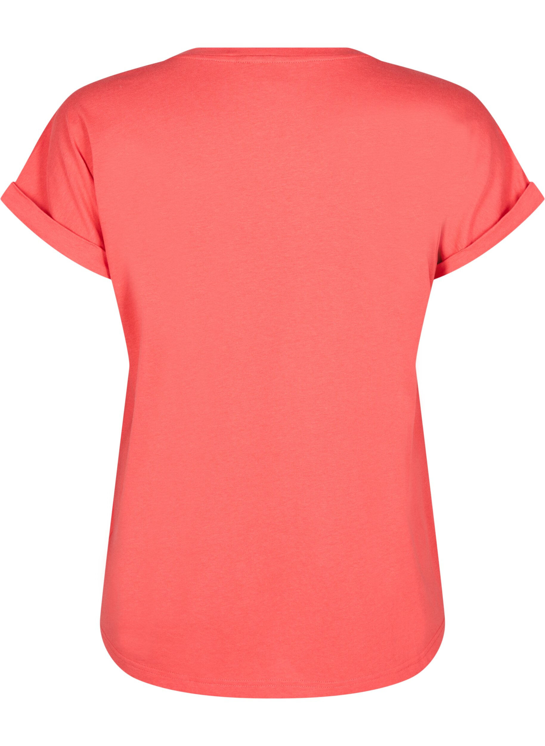 ZizziT-shirt z kr&oacute;tkim rekawem z mieszanki bawelny, Czerwony, Packshot image number 1
