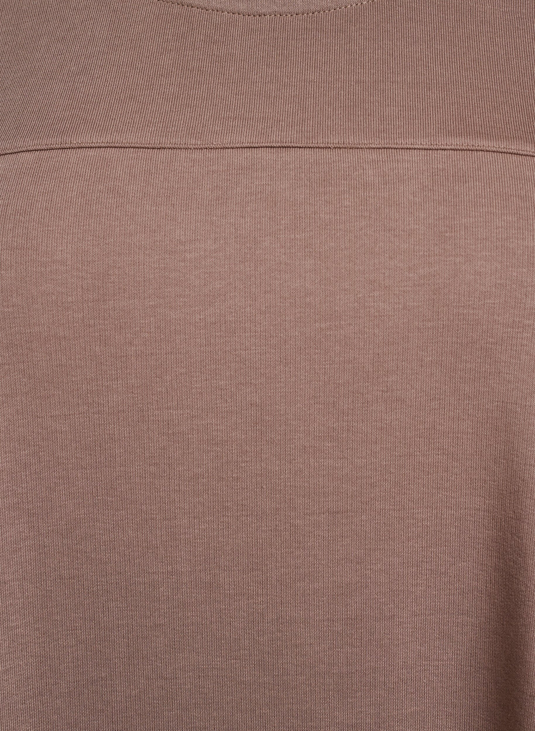 Zizzi Dzersejowa sukienka z kr&oacute;tkimi rekawami i kieszeniami, Brązowy, Packshot image number 2