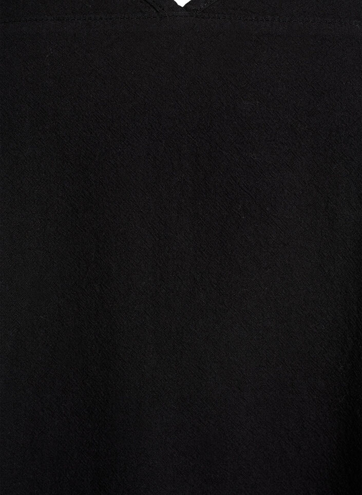Bawelniana sukienka z kr&oacute;tkim rekawem, Czarne, Packshot image number 2