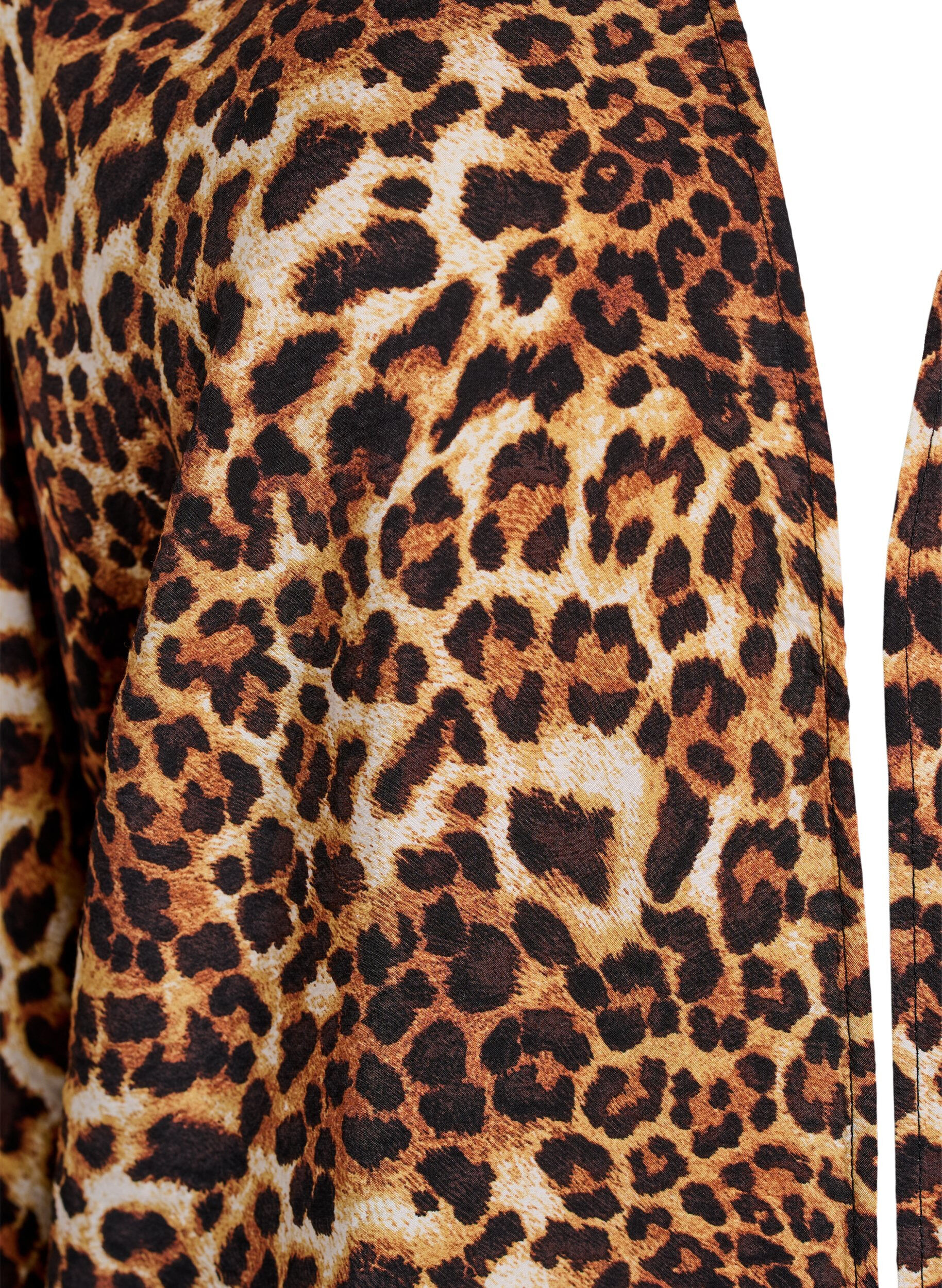 Zizzi Kimono z wiskozy z rekawami 3/4, Brązowy, Packshot image number 2