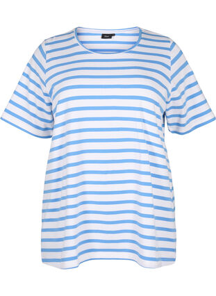 Koszulka z bawelny organicznej w paski, Marina Stripe, Packshot image number 0