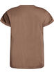 T-shirt z kr&oacute;tkim rekawem z mieszanki bawelny, Brązowy, Packshot image number 1