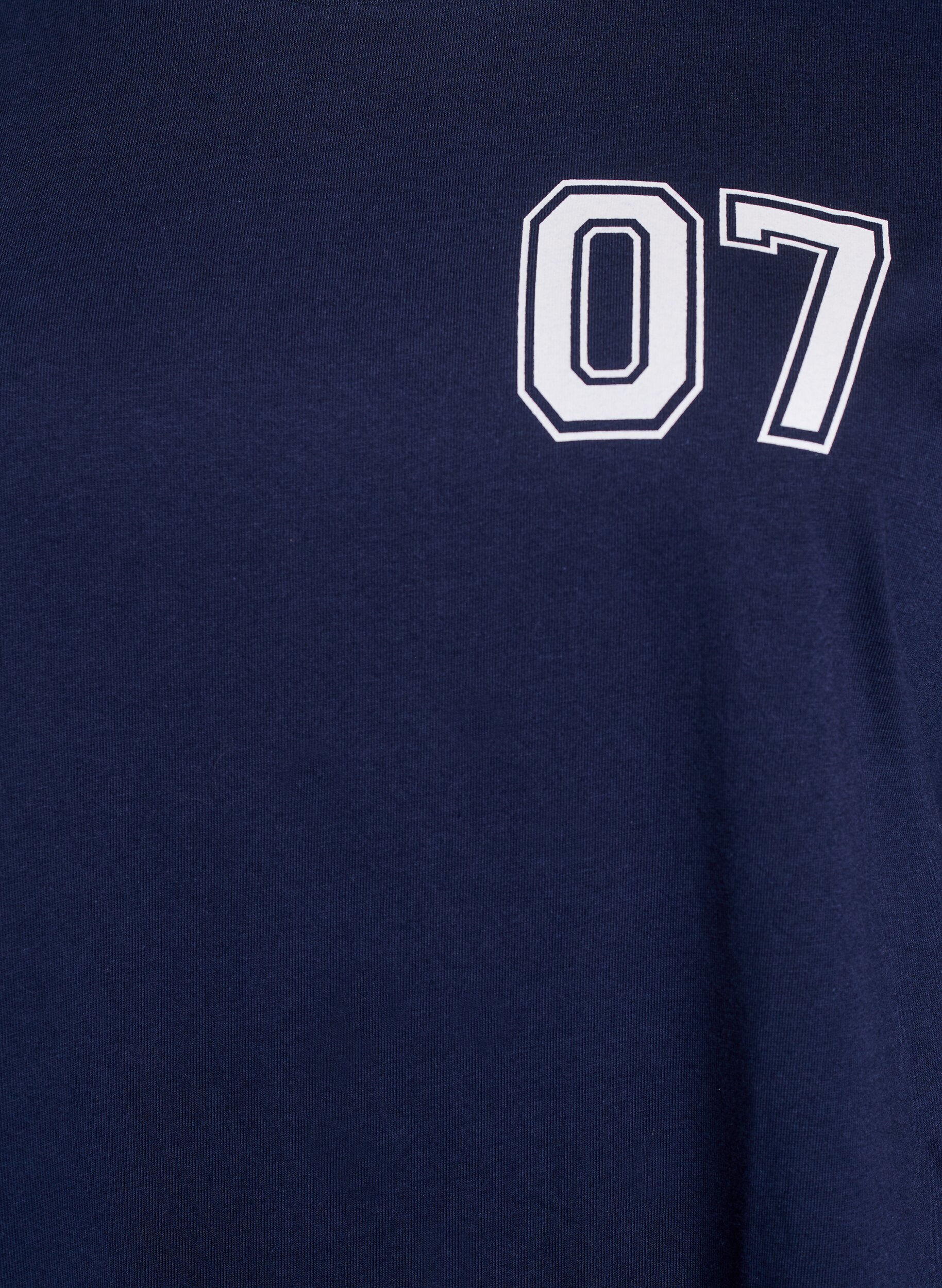 Zizzi Kr&oacute;tka sukienka koszulkowa ze sportowymi detalami, Niebieskie, Packshot image number 2