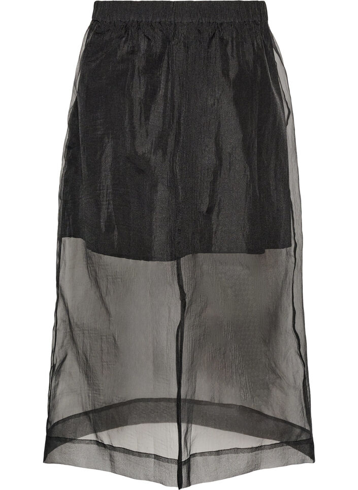 Dluga sp&oacute;dnica w stylu organzy, Czarne, Packshot image number 1