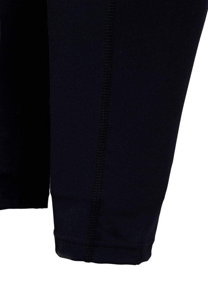  Rajstopy treningowe 7/8 z kieszeniami, Czarne, Packshot image number 3
