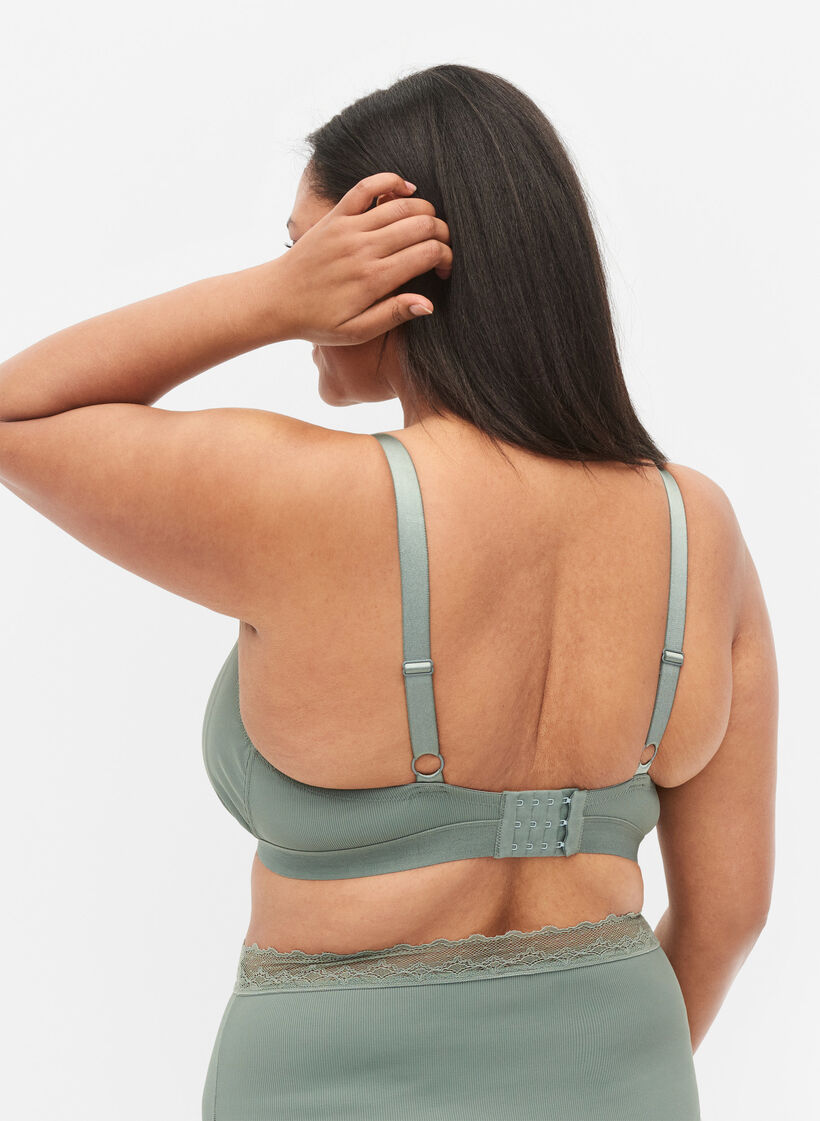 Prazkowany biustonosz z koronka, Laurel Wreath Ass, Model image number 1