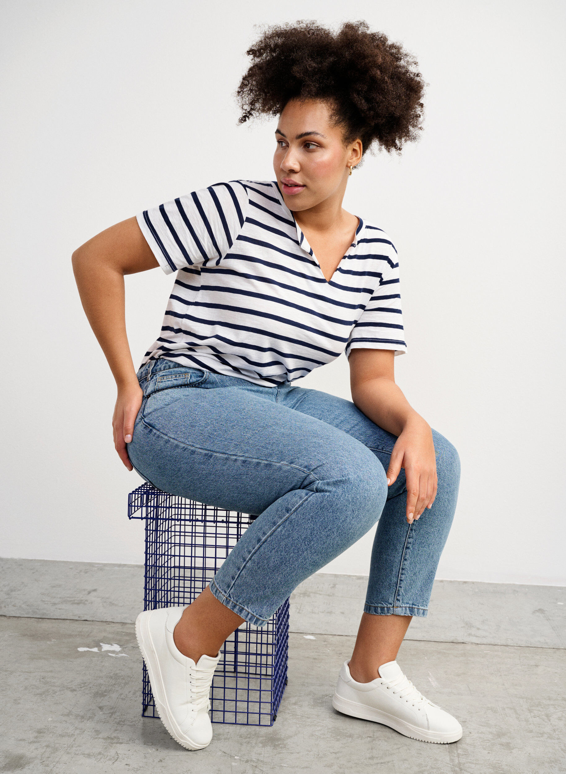 Zizzi Sk&oacute;rzane buty sportowe o szerokim kroju, White, Image image number 0