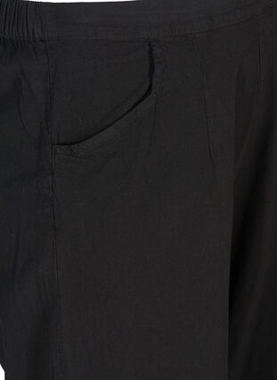 Luzne bawelniane spodnie culotte, Black, Packshot image number 2