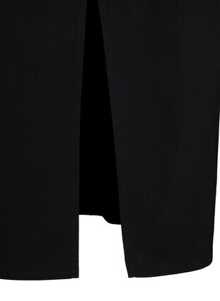 Dluga spódnica z rozcieciem z przodu, Black, Packshot image number 3