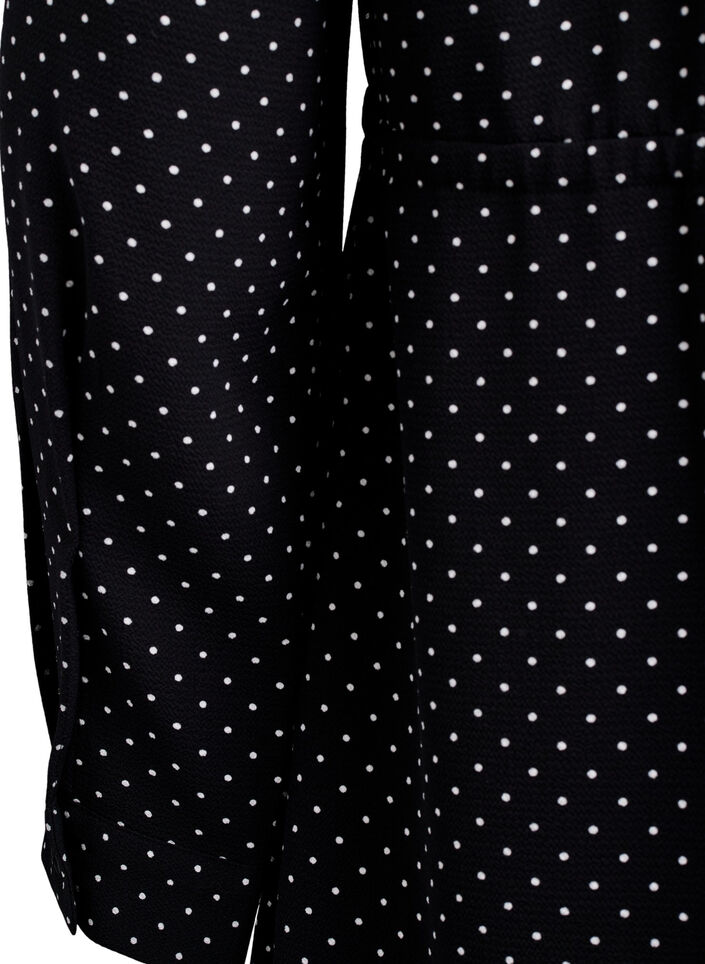 Sukienka do kolan z wiazanym paskiem, Czarne, Packshot image number 3