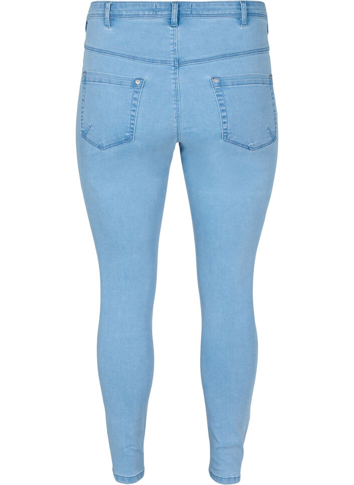 Jeansy Amy nad kostke z suwakiem, Niebieskie, Packshot image number 1