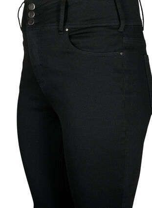 Bardzo waskie jeansy Bea z bardzo wysokim stanem, Black, Packshot image number 2