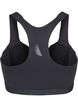 Biustonosz sportowy z zapieciem z przodu i wysokim wsparciem, Czarne, Packshot image number 1