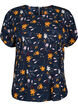Bluzka z krótkim rekawem i kwiatowym wzorem, Sky Captain Flower, Packshot image number 0