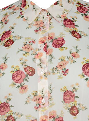 Flash – koszula w kwiaty z dlugim rekawem, Off White Flower, Packshot image number 2