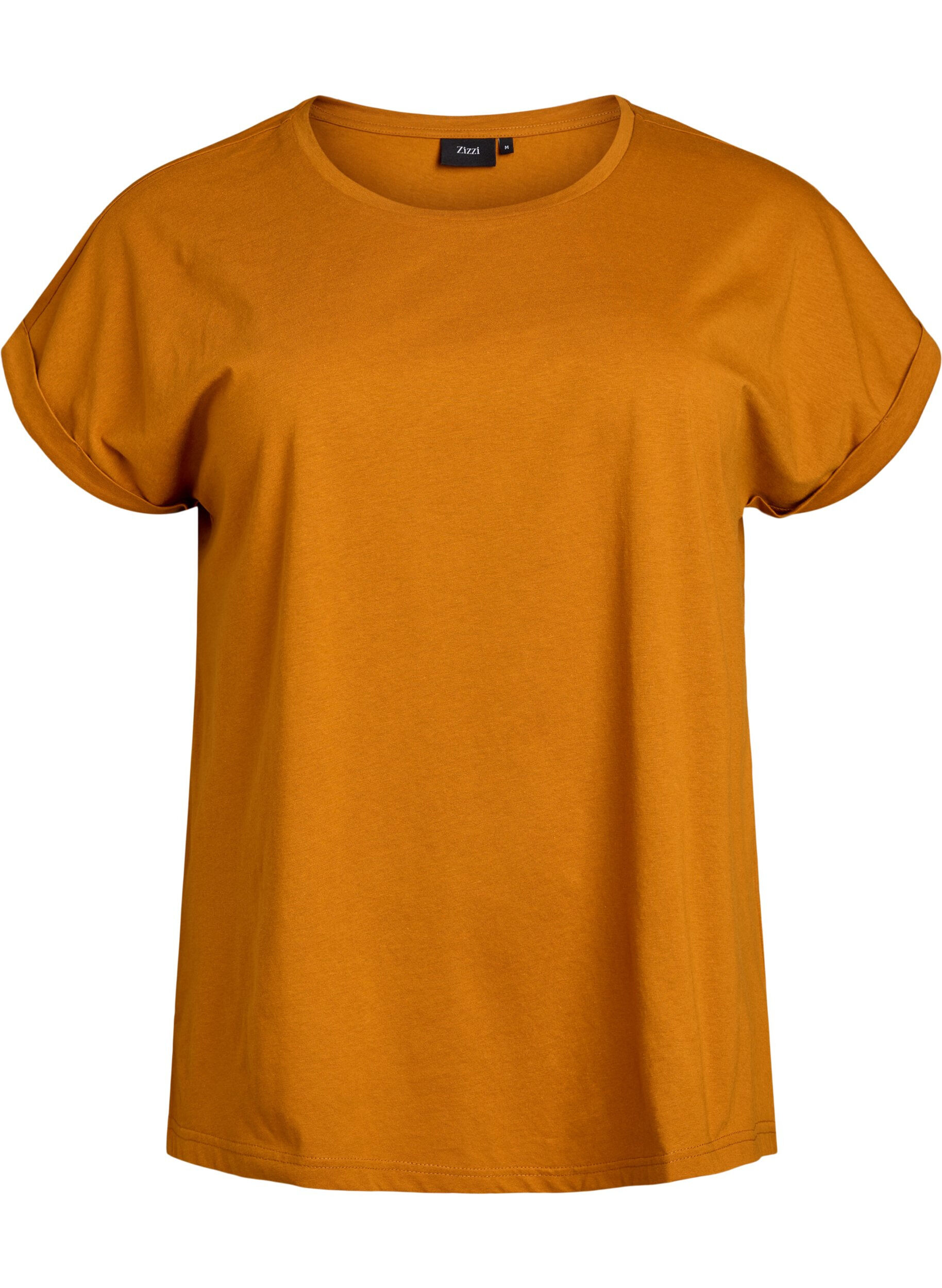 ZizziT-shirt z kr&oacute;tkim rekawem z mieszanki bawelny, Pomarańczowy, Packshot image number 0