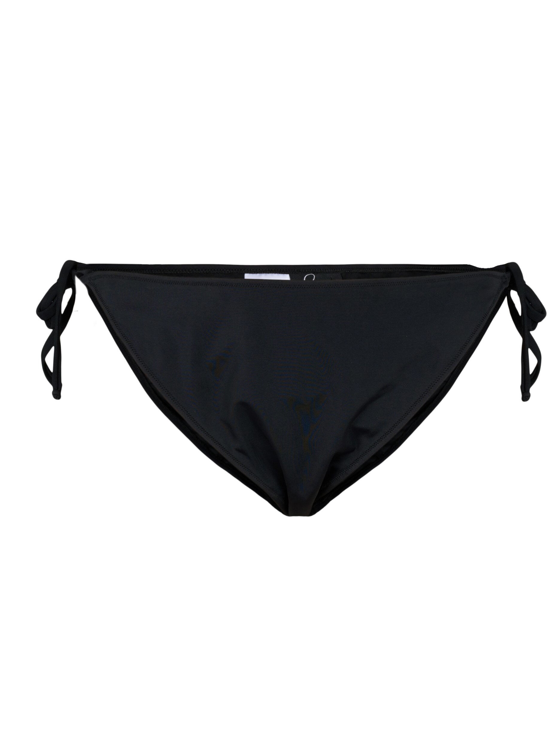 Zizzi D&oacute;l bikini wiazany na sznureczki, Black, Packshot image number 0