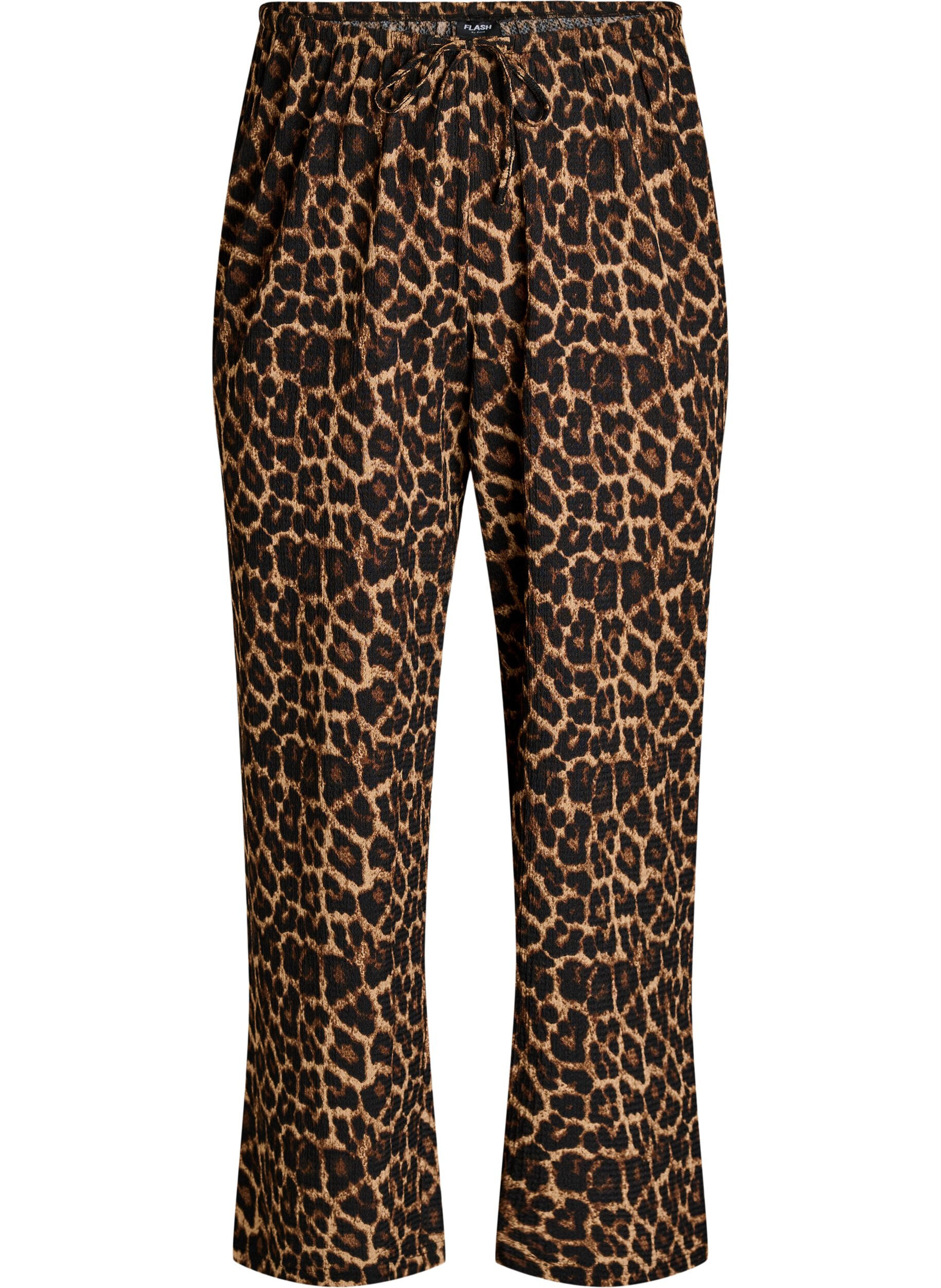 Zizzi Spodnie o szerokich nogawkach ze szlachetnej, lekkiej tkaniny, Czarne, Packshot image number 0