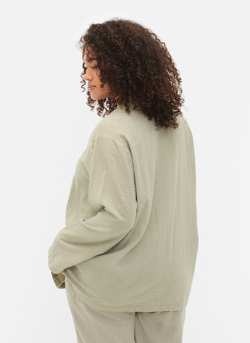 Bawelniana koszula o dopasowanym kroju, Seagrass , Model image number 1