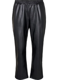 Spodnie ze sztucznej skóry z kieszeniami, Black, Packshot
