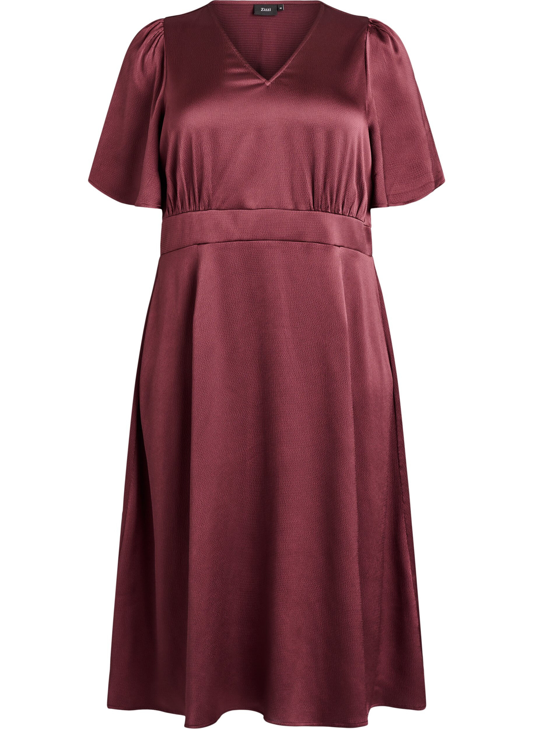 Sukienka imprezowa empire o dlugosci midi