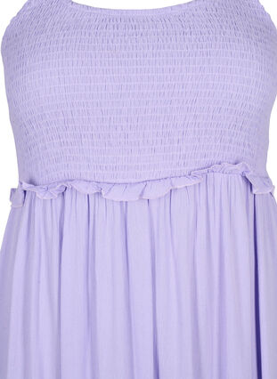 Wiskozowa sukienka midi z marszczeniem, Lavender, Packshot image number 2