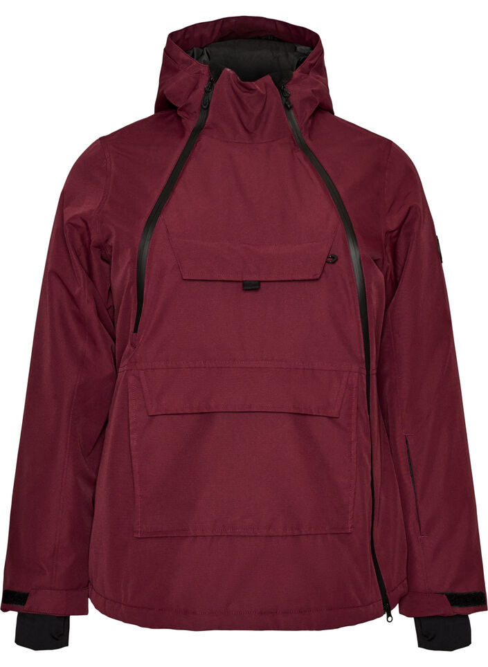 Funkcjonalna kurtka typu anorak z kapturem, Czerwony, Packshot image number 0