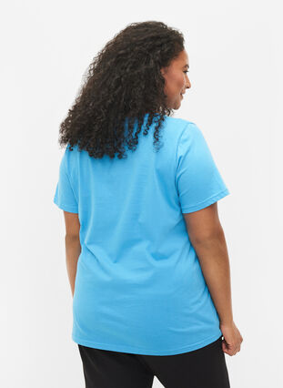 2-pack podstawowa koszulka bawelniana, Bonnie Blue/Black, Model image number 1