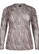Siateczkowy top z nadrukiem w zebre, Czarne, Packshot image number 0