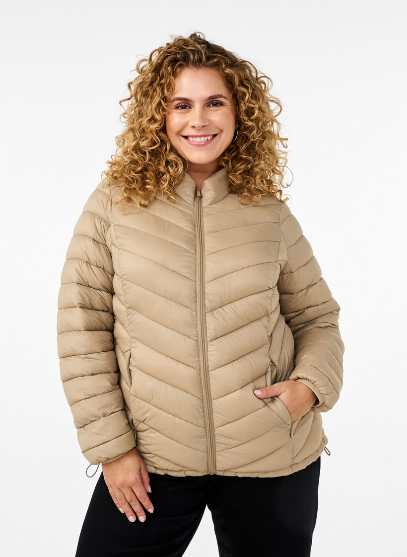 Lekka kurtka z kieszeniami, Brązowy, Model image number 0