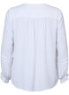 Top with long sleeves and button closure, Bright White, Packshot image number 1